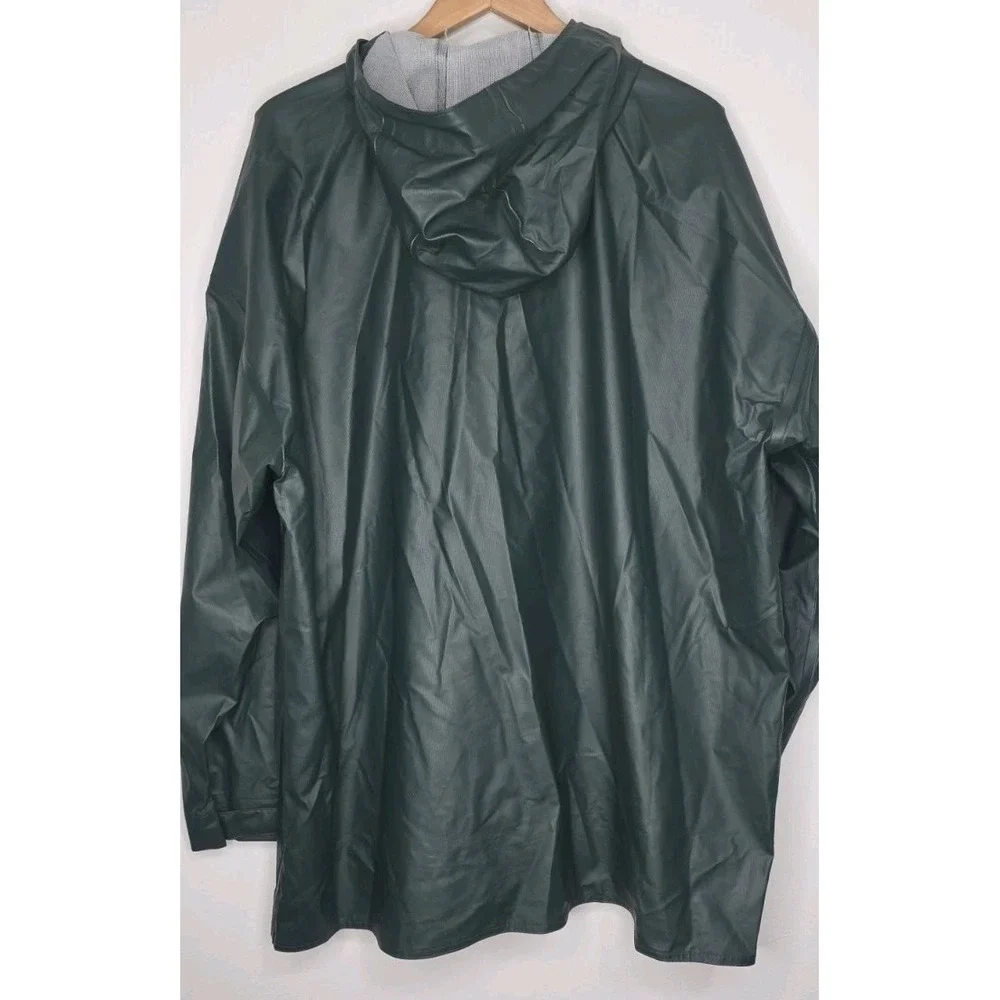 Carhartt Men Midweight Waterproof Rain Storm Coat Hooded XL Tall‎ Green Jacket